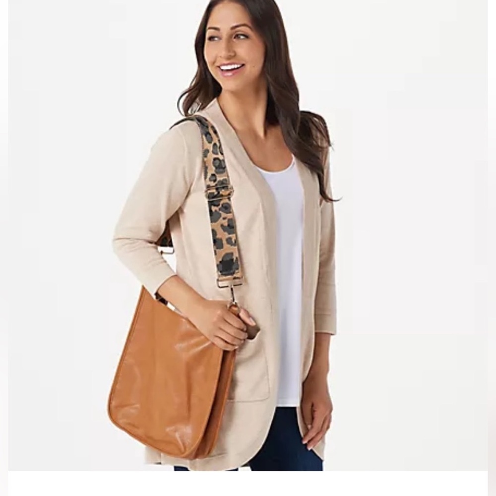 Ah-Dorned camel vegan leather crossbody